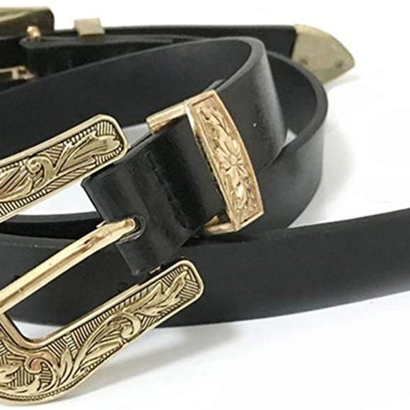 Women\'s Belt Western Vintage Style Genuine Leather